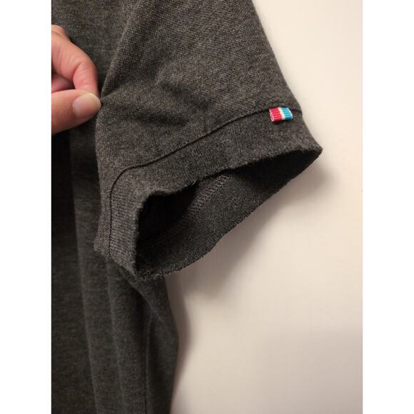 Porsche Gray Button Neckline Short Sleeve Shirt Cotton Driving Car Enthusiast - Picture 3 of 5